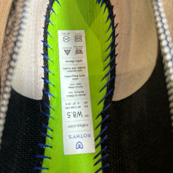 ROTHY’S SZ 8.5 The Flat Grey Mist Cap Toe Slip On Ballet Flats Shoes - Picture 5 of 11